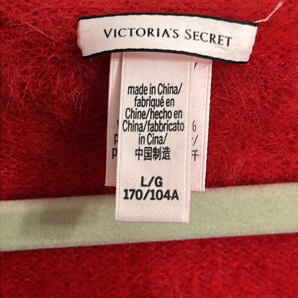 Victoria’s Secret Red Sweater Furry & Cozy Size Large Crop Red Sweater - Picture 4 of 8